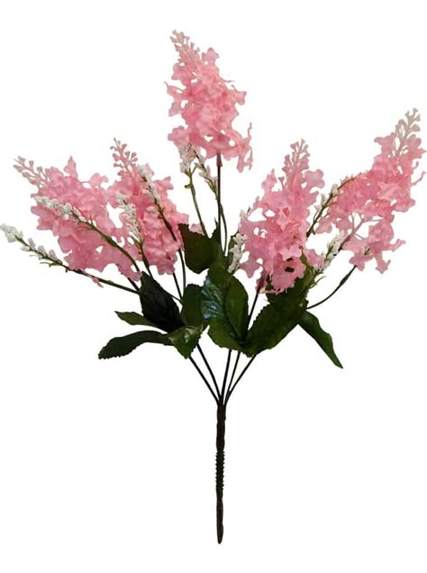 Pink 15″ Lilac Bush X 5 Silk Flower Depot