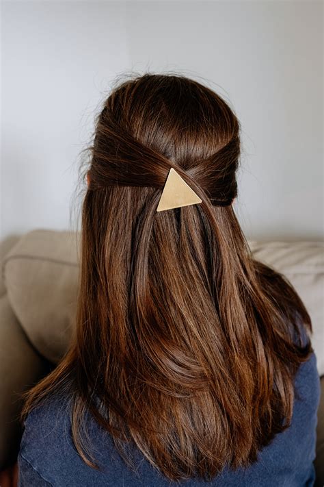 Dreieckiger Haarclip Dreieckig Goldfarben Dreieck Clip Haarspange