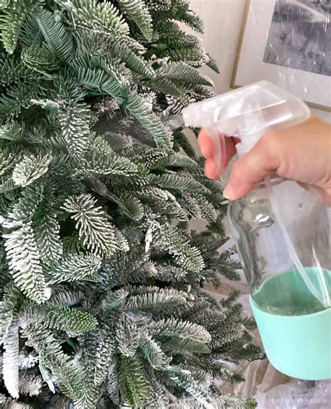 How To Flock A Christmas Tree Step By Step Driven By Decor