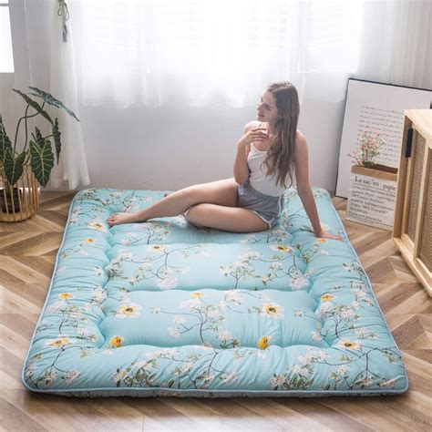 Buy Maxyoyo Rustic Floral Korean Floor Mattress Japanese Futon Mattress Foldable Bed Roll Up