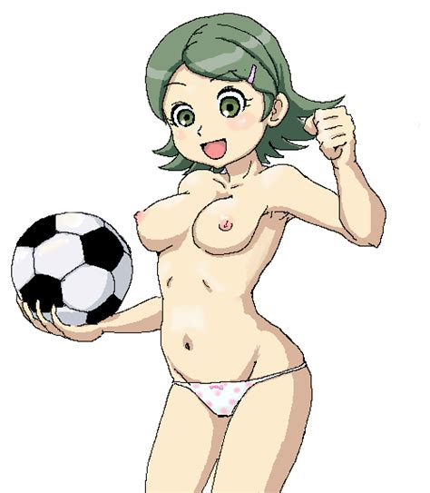 Rule 34 Breasts Female Female Only Holding Ball Human Inazuma Eleven Kino Aki Pale Skin