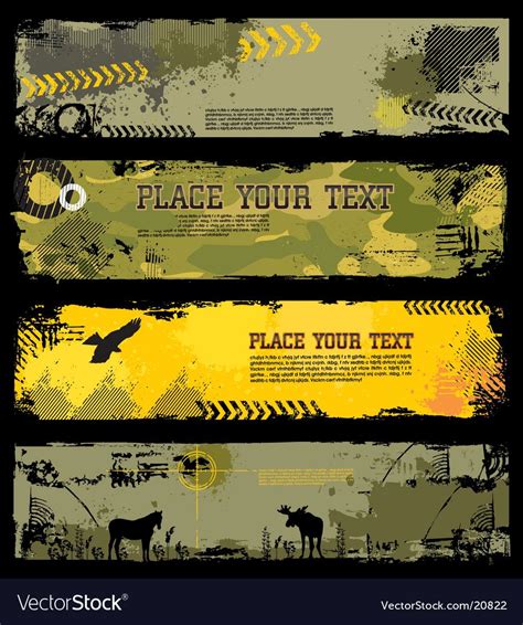 Grunge Military Banners Royalty Free Vector Image Sponsored