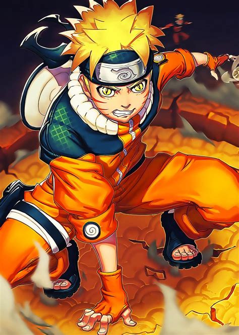 Naruto Poster Print On Metal Lilia Tan Displate In 2020 Anime