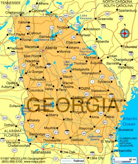 Details About Georgia State Travel Atlas By Kappaamerican Map Promote