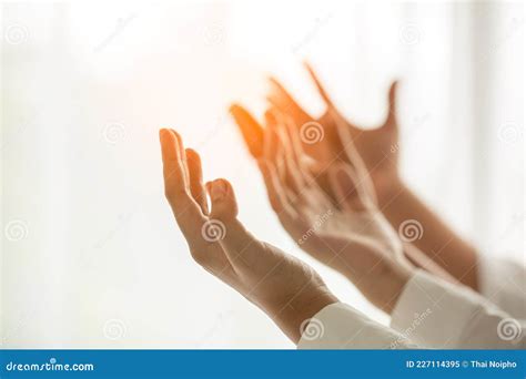 Christian Small Group Praying Together In Homeroom Stock Image Image