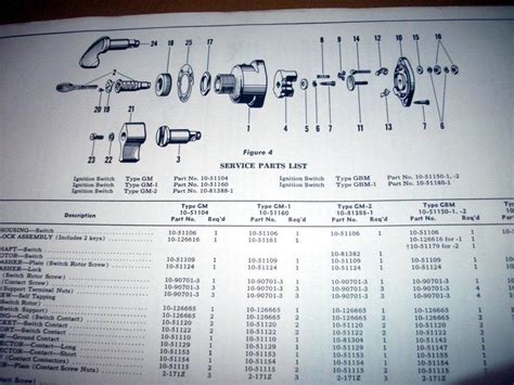 Bendix Ignition Starter Switches Service Parts Manual Ebay