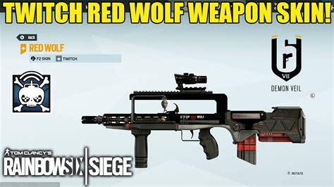 Twitch Red Wolf Weapon Skin Rainbow Six Siege Youtube