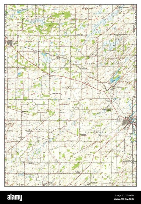 Columbus Wisconsin Map 1955 162500 United States Of America By