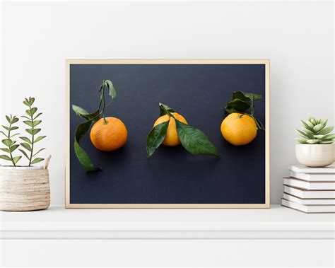Orange Fruit Wall Decor Printable Fruit Art Fruit Wall Art Etsy