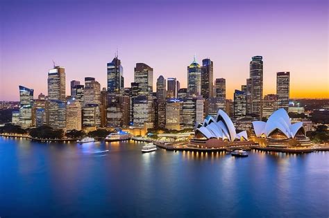 Premium Photo Downtown Sydney Skyline In Australia At Twilight