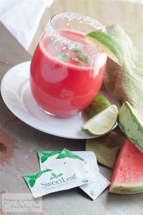 Sugar Free Watermelon Basil Margarita Happy Food Healthy Life