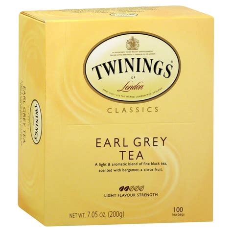Twinings Of London Earl Grey 100 Ct Tea Bags 705 Oz Box