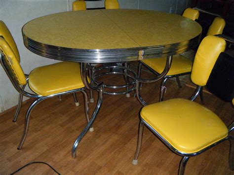 Table Et Chaises Formica Jaune Années 60 Vintage Kitchen Formica