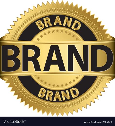 Brand Gold Label Royalty Free Vector Image Vectorstock