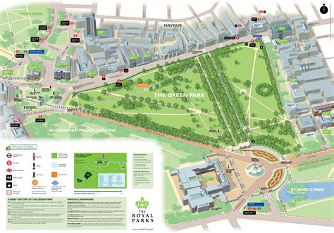 Green Park London Map Map Of Green Park London England