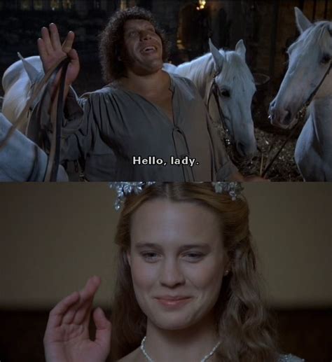 Maybe you would like to learn more about one of these? Hello, lady! Oh how I adore Fezzik ^_^ | Princess bride quotes, Princess bride, Bride
