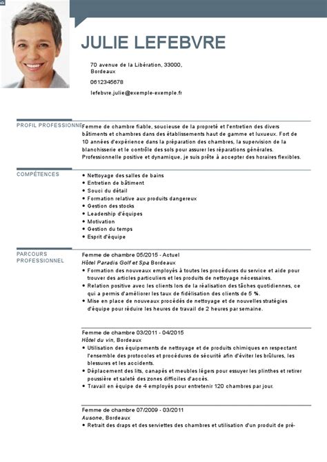 Exemples De Cv De Femme De Chambre Moncvparfait