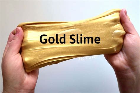 Gold Slime How To Easily Make Gold Slime Ab Crafty