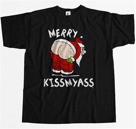Merry Kiss My Ass Christmas Grinch Santas Hairy Bum Funny