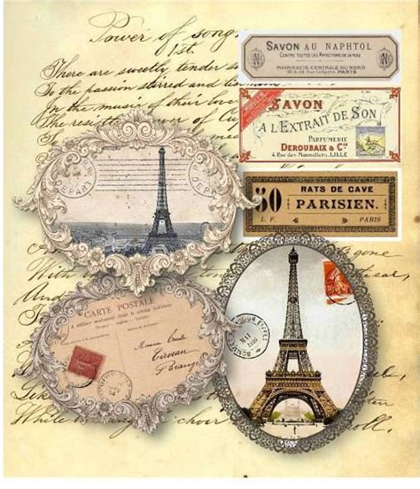 Digital Paris Labels Digital Collage Sheet Download 341 Etsy In 2021
