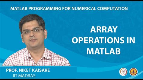 Array Operations In Matlab Youtube