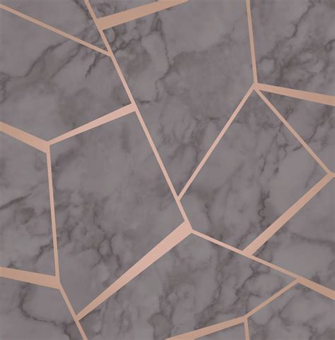 Copperrose Gold Fractal Marble Geometric Wallpaper Sales