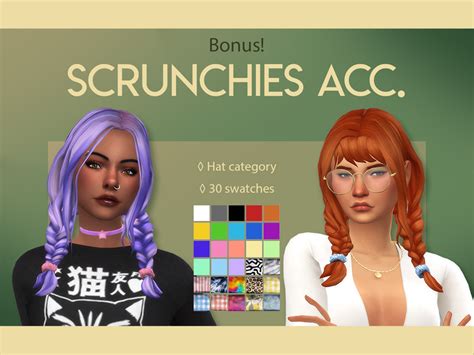Anna And Annie Scrunchies By Feralpoodles At Tsr Sims 4 Updates