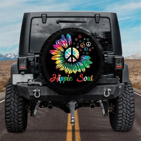 Spare Tire Cover With Hippie Soul Sunflower Design Hippie Soul Spare