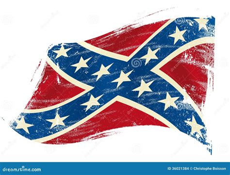 Confederate Flag Grunge Vector Illustration 36021384