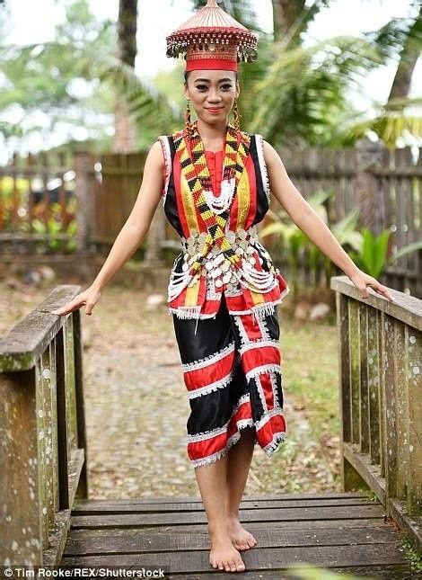 Dayak Costume Sarawak Malaysia Traditional Outfits Malaysian Dress