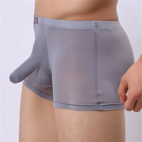 Mens Underwear Breathable Boxer Briefs Shorts Pouch Underpants Bulge