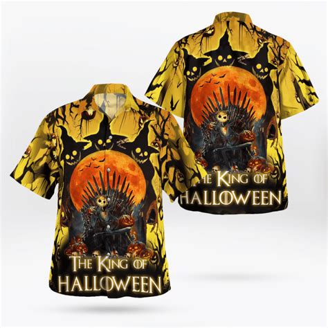 jack skellington the king of halloween all over print 3d hawaiian shirt freeclothing trending