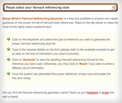 Overview of citing a magazine article in harvard referencing style. Essay Writer's Harvard Referencing Generator - EssayWriter ...