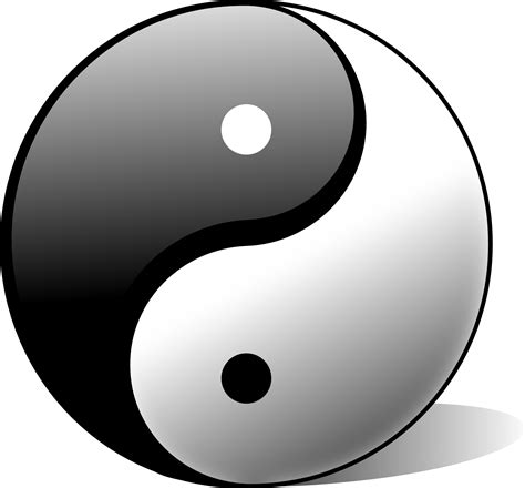 Simbol Yin Dan Yang Simbol Yin Yang Domain Publik Vektor Dalam