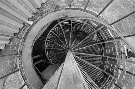Looking Down A Spiral Metal Staircase Stock Photo Image Of