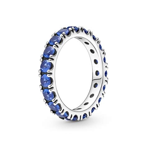 Pandora Blue Sparkling Row Eternity Ring 190050c02 Pandora Jewellery