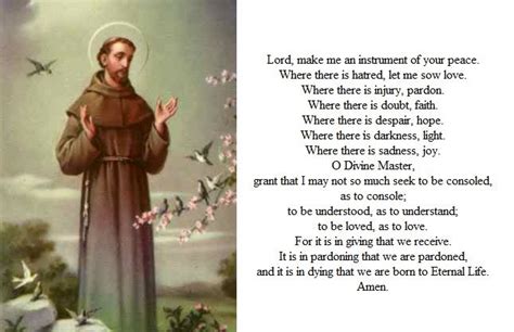 the prayer of saint francis saint francis prayer francis of assisi prayer prayers for healing