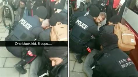 Video Shows Toronto Transit Inspectors And Cops Pinning Down A Black Teenager Vice