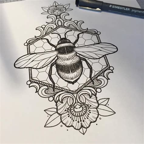 Pin By Eduardo Zetina On Dibujos Bee Tattoo Tattoos Honeycomb Tattoo