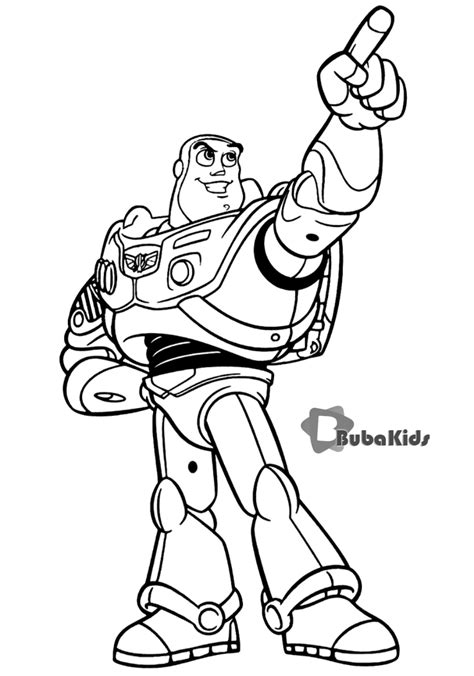 Buzz Lightyear “Well, we’re not doing that.” coloring page bubakids