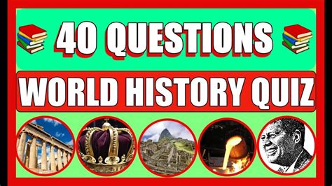 World History Quiz 40 Trivia Questions Youtube