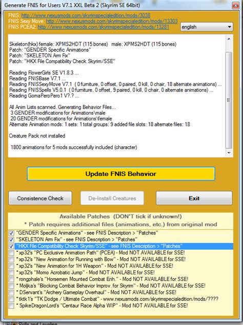 Skyrim How To Use Fnis Xxl Geramichael