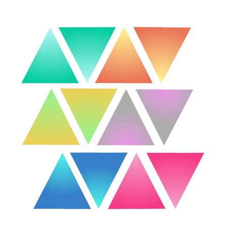 Items Similar To 12 Triangle Clipart Rainbow Triangles Faded