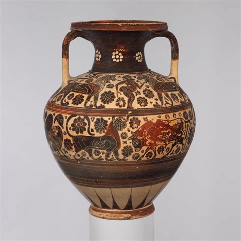 Terracotta Neck Amphora Storage Jar Greek Corinthian Early