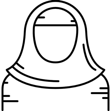 Hand drawn hijab fashion logo design on transparent background png. Hijab - Free fashion icons