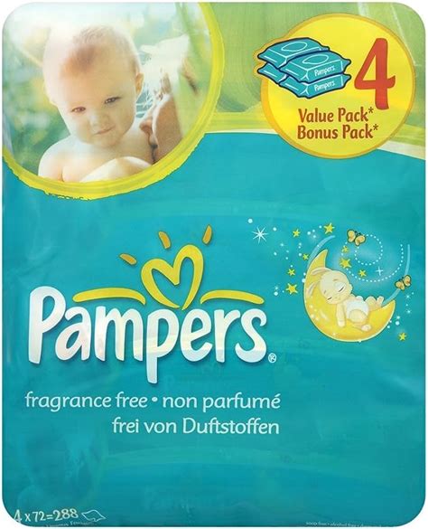 Pampers Baby Fresh Unscented Baby Wipes 4 X 72 Wipes 288 Wipes
