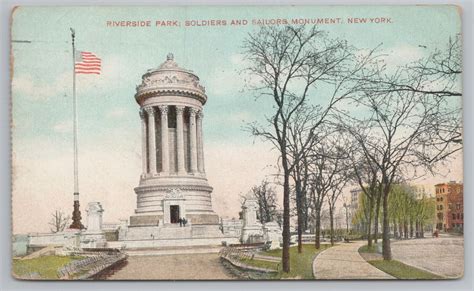 Military~riverside Park~soldiers Sailors Monument~new York~vintage