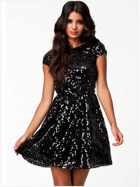 Sexy Backless Sequined A Line Party Dress Women Club Cocktail Dress On