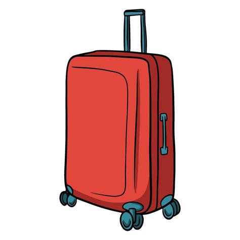 suitcase for traveling on wheels in a cartoon style 2253761 vector art at vecteezy