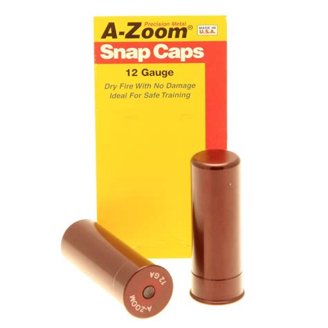 A Zoom 2pk Gun Shotgun Snap Caps Made In Usa Firing Pin Dummy Round Shoot